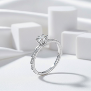 D Color 1ct Diamond Women's Engagement Ring Pass Diamond Test-Black Diamonds New York