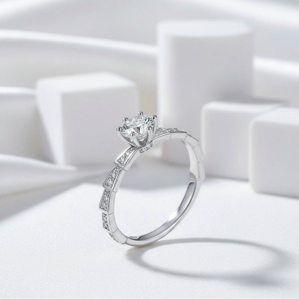 D Color 1ct Diamond Women's Engagement Ring Pass Diamond Test-Black Diamonds New York