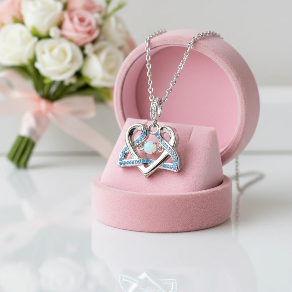 Dancing Opal Mermaid Pendant Necklace-Black Diamonds New York