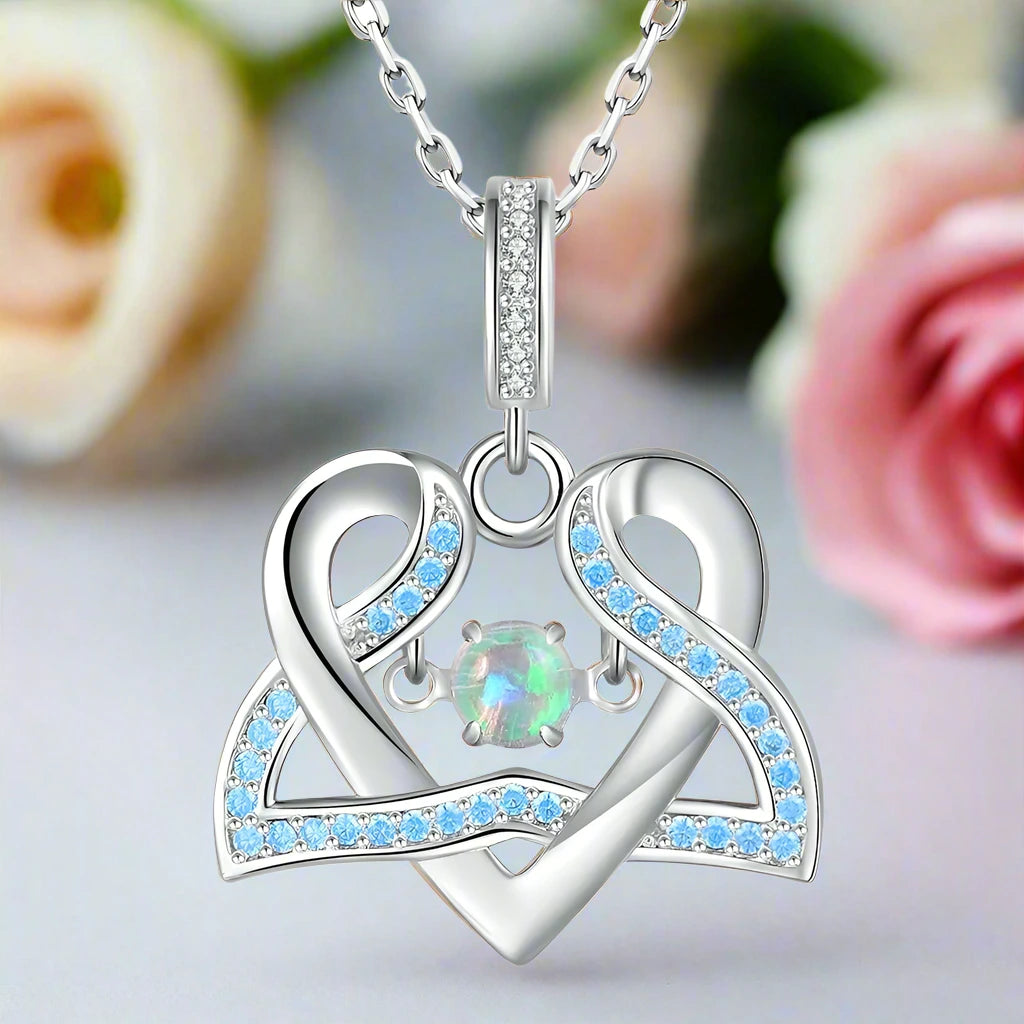 Dancing Opal Mermaid Pendant Necklace-Black Diamonds New York