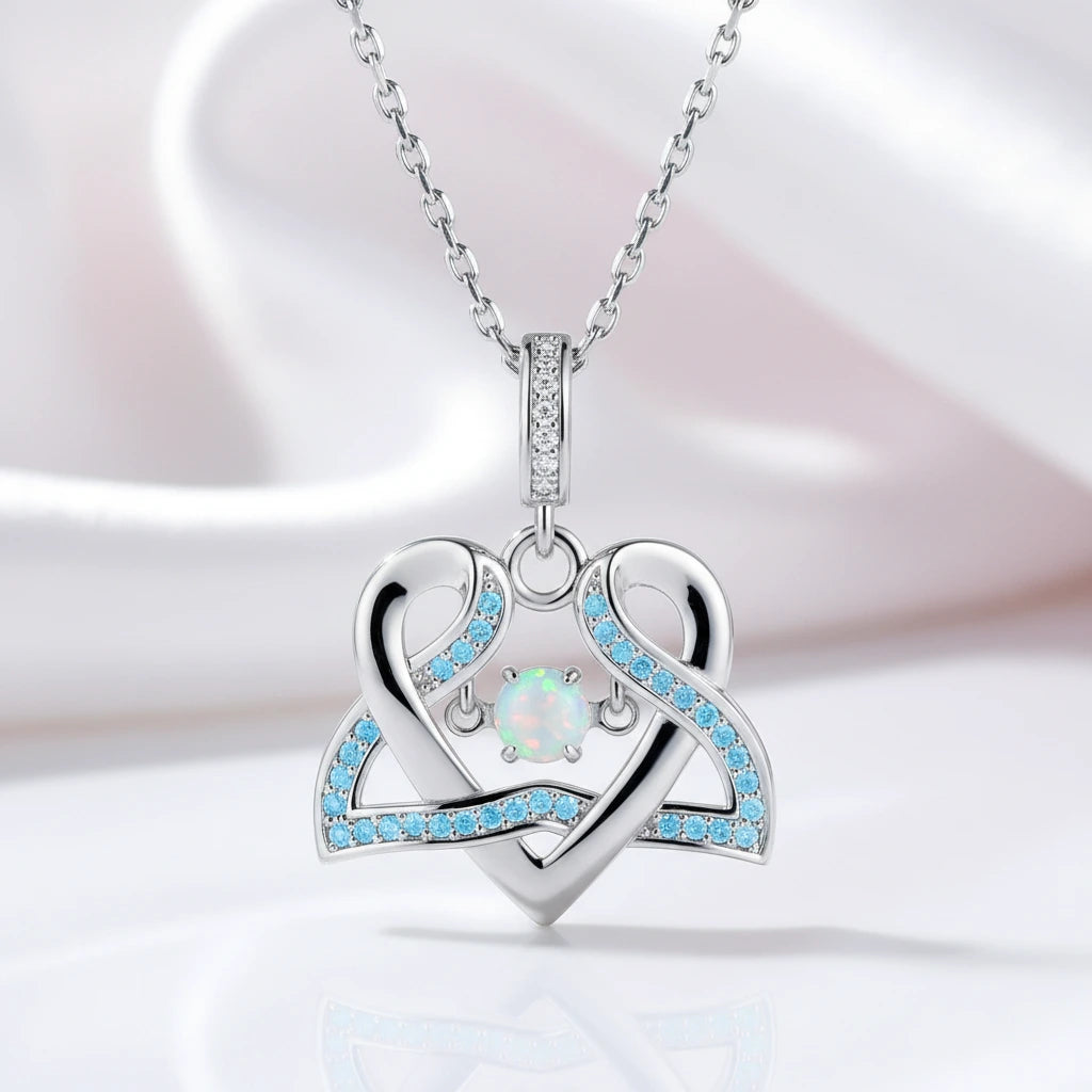 Dancing Opal Mermaid Pendant Necklace-Black Diamonds New York