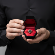 Queen of Hearts- Heart Shape Diamond Gothic Wedding Ring-Black Diamonds New York