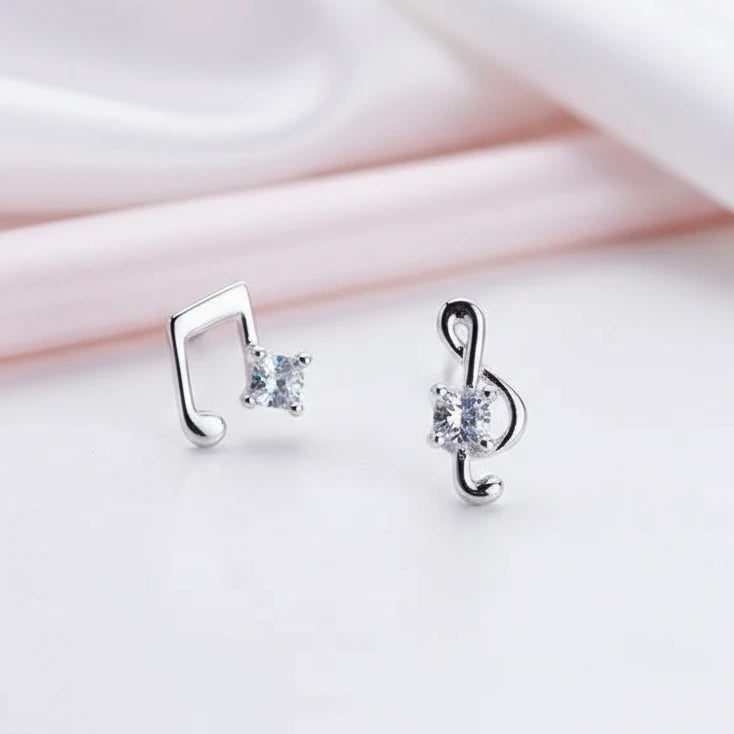 Dazzling Tiny Asymmetric Stud Earrings-Black Diamonds New York