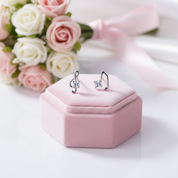 Dazzling Tiny Asymmetric Stud Earrings-Black Diamonds New York