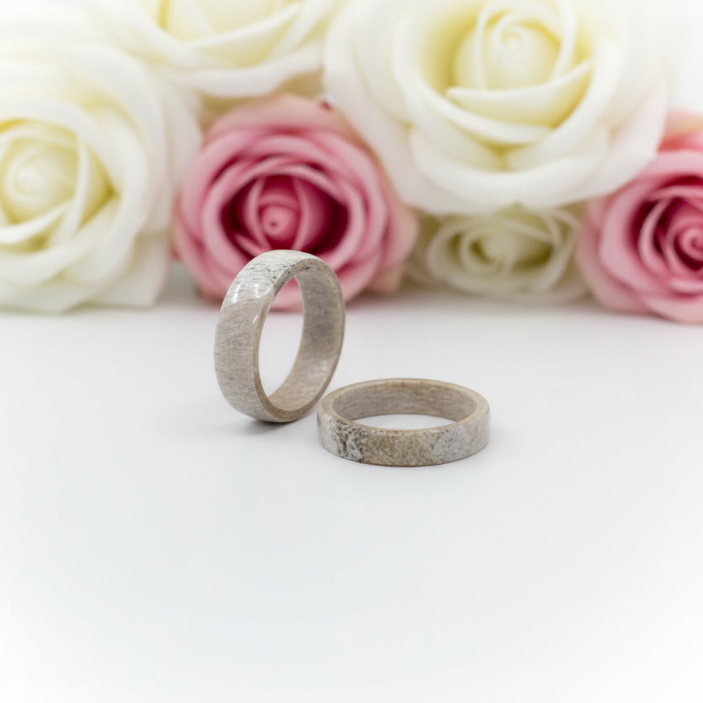 Deer Antler Titanium Wedding Band-Black Diamonds New York
