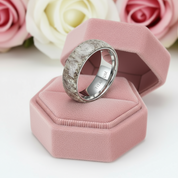 Deer Antler Titanium Wedding Band-Black Diamonds New York