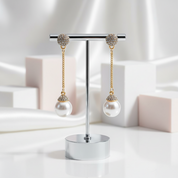 Delicate Detachable Pearl Earrings-Black Diamonds New York