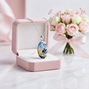 Delicate Enamel Character Pendant-Black Diamonds New York