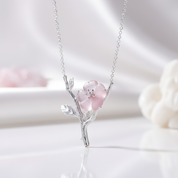 Delicate Flower in the Rain Necklace-Black Diamonds New York