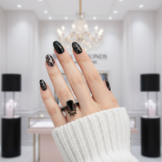 Devoted To You - Limited Coffin Cut Diamond Gothic Ring Set-Black Diamonds New York