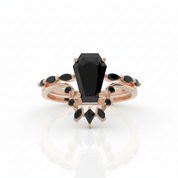 Devoted To You - Limited Coffin Cut Diamond Option Gothic Ring Set
