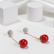 Delicate Detachable Pearl Earrings-Black Diamonds New York