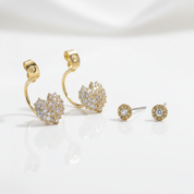 Sweet Heart Diamond Option Earrings-Black Diamonds New York