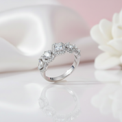 Multi-shaped Diamond Option with Halo Wedding Band-Black Diamonds New York