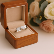 Princess Cut Diamond Mens Wedding Band-Black Diamonds New York