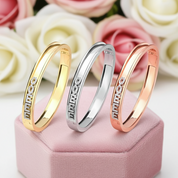 DIY Sliding Personality Roman Numeral Bangle-Black Diamonds New York