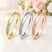 DIY Sliding Personality Roman Numeral Bangle-Black Diamonds New York