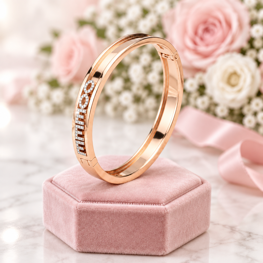 DIY Sliding Personality Roman Numeral Bangle-Black Diamonds New York