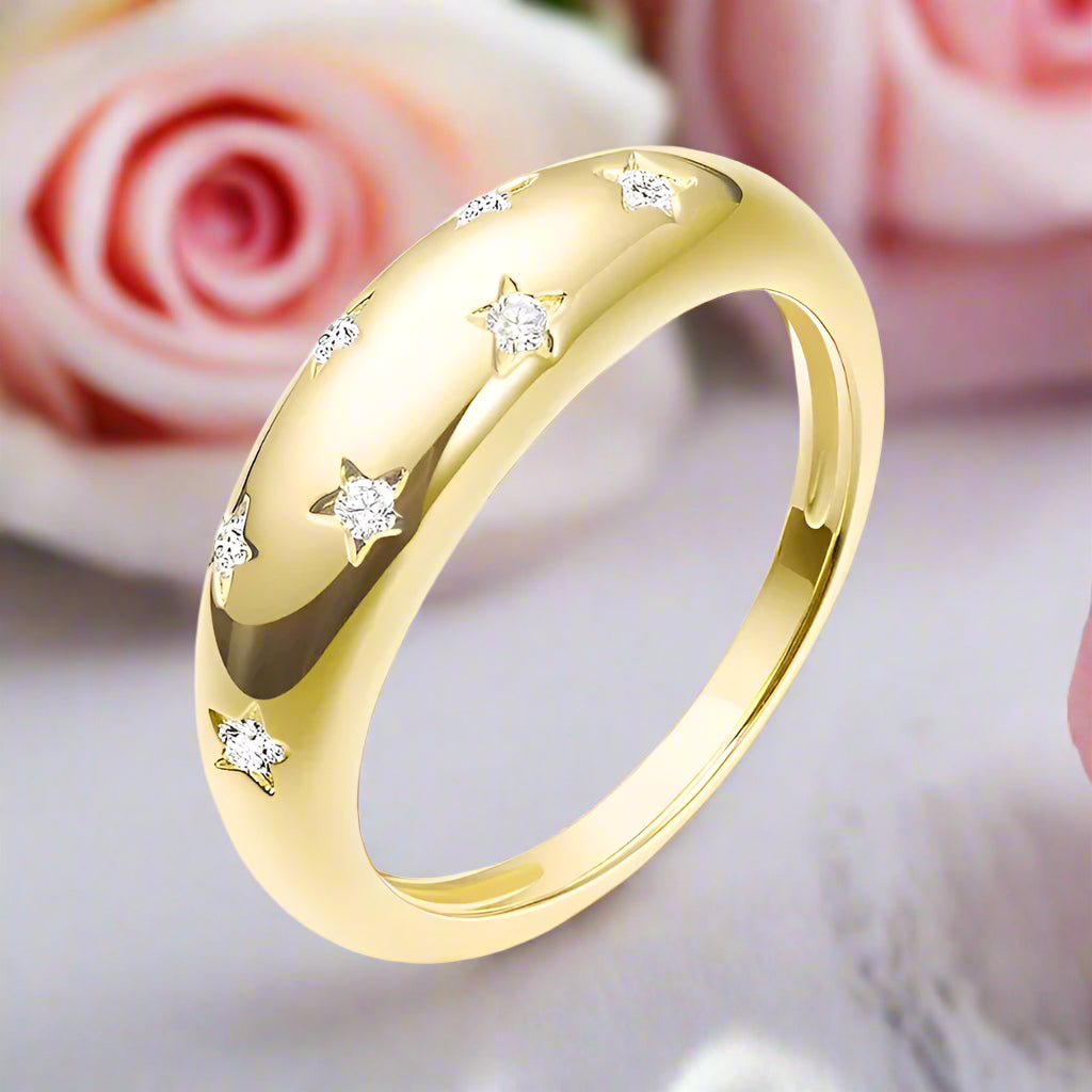 Dome 1.5mm Diamond Wedding Band-Black Diamonds New York