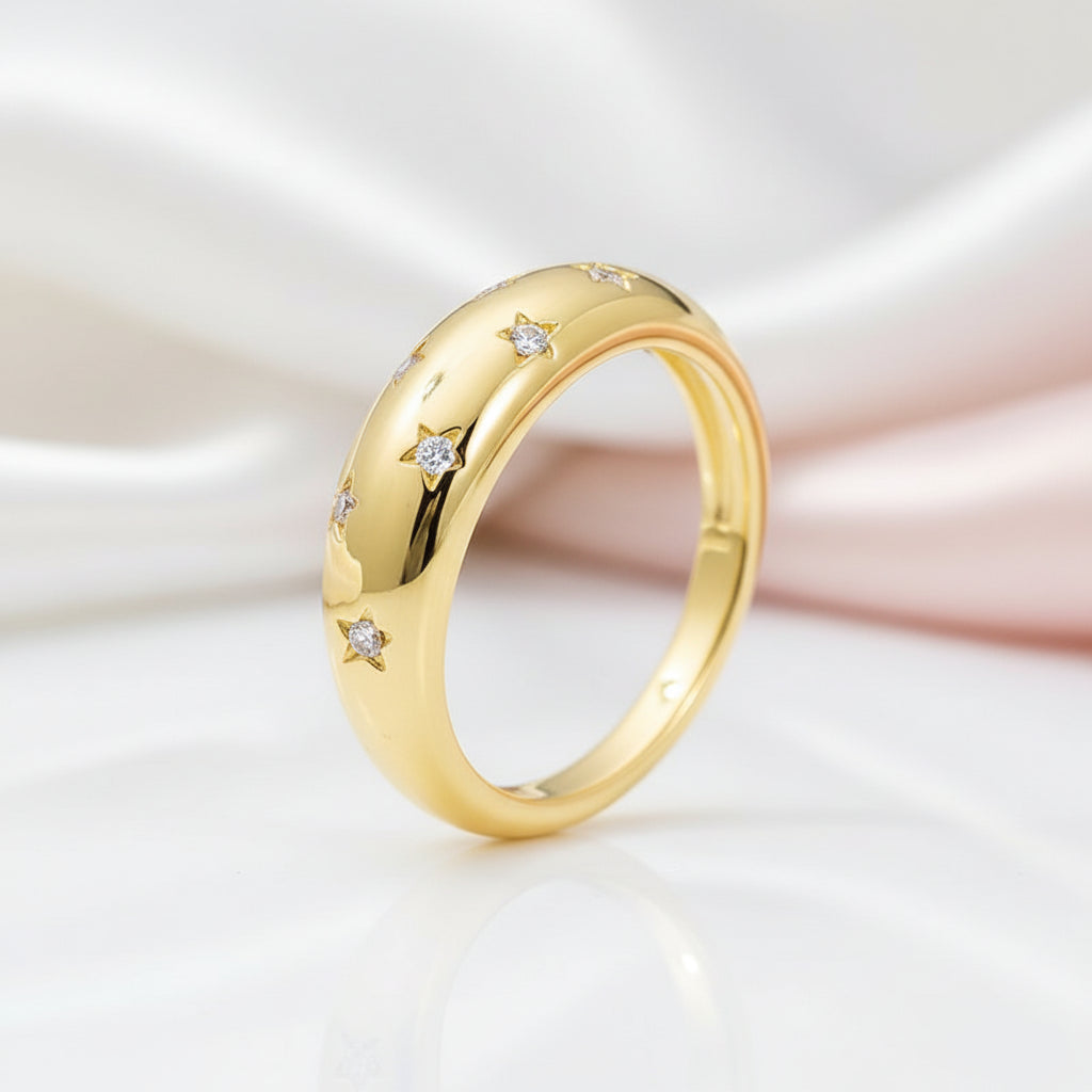 Dome 1.5mm Diamond Option Wedding Band-Black Diamonds New York