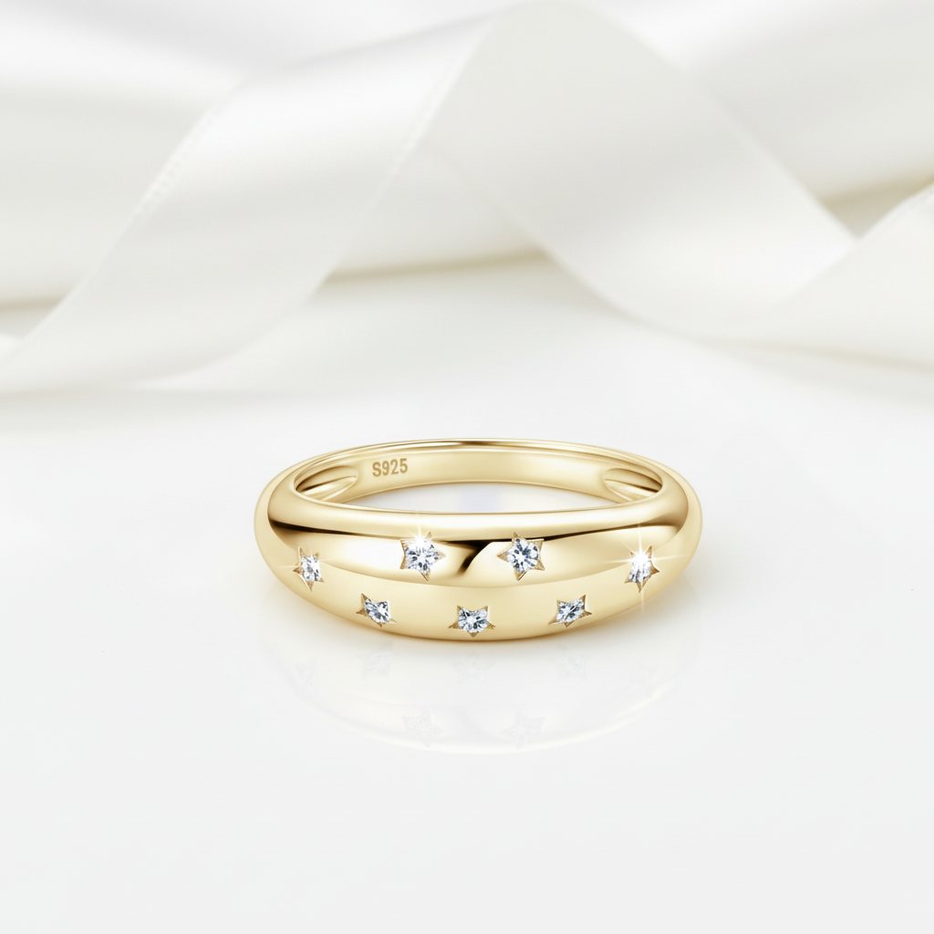 Dome 1.5mm Diamond Option Wedding Band-Black Diamonds New York