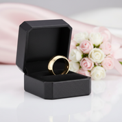 Domed Men's 8mm Tungsten Wedding Band-Black Diamonds New York