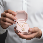 Double Layered Butterfly Pendant Necklace-Black Diamonds New York