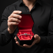 Double Skull Heart Shaped Punk Charm Bracelet-Black Diamonds New York