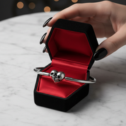 Double Skull Heart Shaped Punk Charm Bracelet-Black Diamonds New York