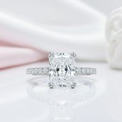 Elegant 3.0ct Radiant Cut Diamond Engagement Ring-Black Diamonds New York