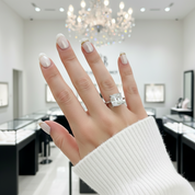 Elegant 3.0 Carat Cushion Cut Engagement Ring-Black Diamonds New York