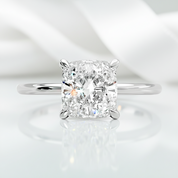 Elegant 3.0 Carat Cushion Cut Engagement Ring-Black Diamonds New York