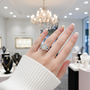 Elegant 3.0 Ct Round Diamond Engagement Ring Set-Black Diamonds New York