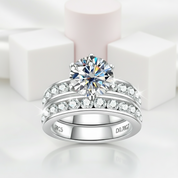 Elegant 3.0 Ct Round Diamond Engagement Ring Set-Black Diamonds New York