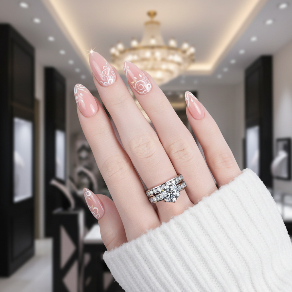 Elegant 3.0 Ct Round Diamond Engagement Ring Set-Black Diamonds New York