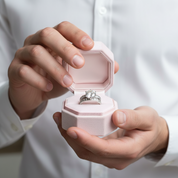 Elegant 3.0 Ct Round Diamond Option Engagement Ring Set-Black Diamonds New York