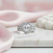 Elegant Diamond Option Halo Engagement Ring Set-Black Diamonds New York
