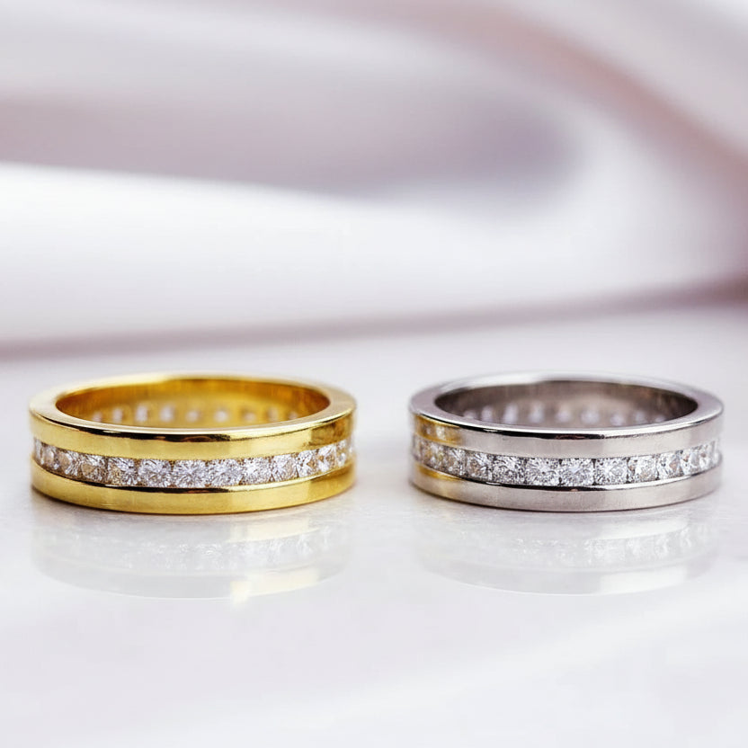 Elegant Dazzling Diamond 6mm Ring Band-Black Diamonds New York