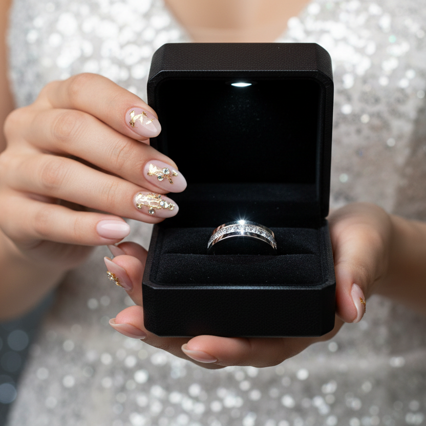 Elegant Dazzling Diamond 6mm Ring Band-Black Diamonds New York