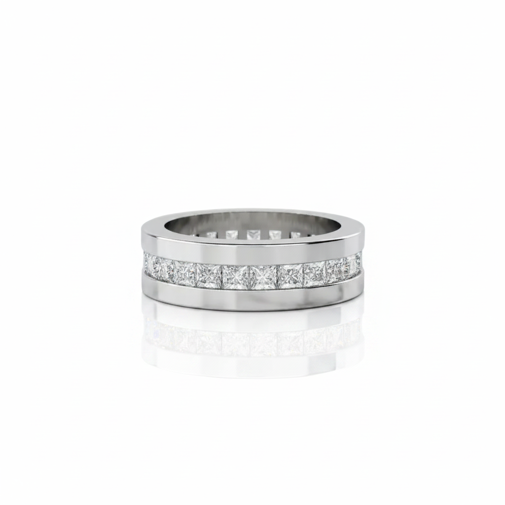 Elegant Dazzling Diamond Option 6mm Ring Band-Black Diamonds New York