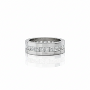 Elegant Dazzling Diamond Option 6mm Ring Band-Black Diamonds New York
