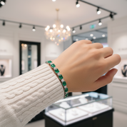 Elegant Emerald Cut Bracelet In Sterling Silver-Black Diamonds New York