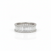 Elegant Emerald Cut Diamond Option Ring Band-Black Diamonds New York