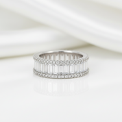 Elegant Emerald Cut Diamond Ring Band-Black Diamonds New York