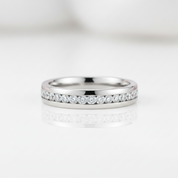 Full-Eternity Diamond Option Titanium Wedding Band-Black Diamonds New York