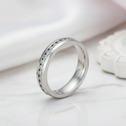 Full-Eternity Diamond Option Titanium Wedding Band-Black Diamonds New York
