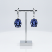 Elegant Blue Mystic Quartz Drop Earrings-Black Diamonds New York