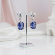 Elegant Blue Mystic Quartz Drop Earrings-Black Diamonds New York