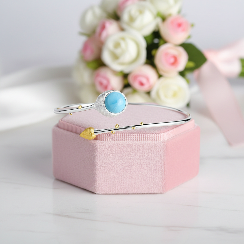 Elegant Lotus Buds Bangles-Black Diamonds New York