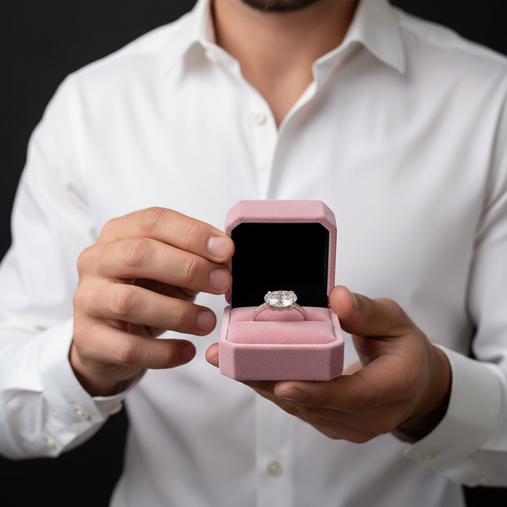 Elegant Oval Cut Diamond Option Engagement Ring-Black Diamonds New York